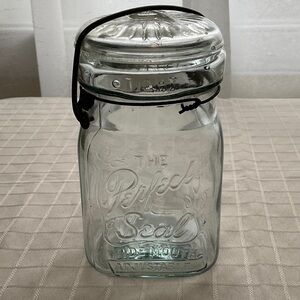 Antique Glass Jar with Lid